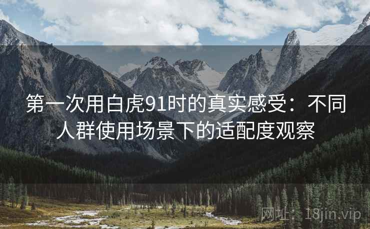 第一次用白虎91时的真实感受：不同人群使用场景下的适配度观察