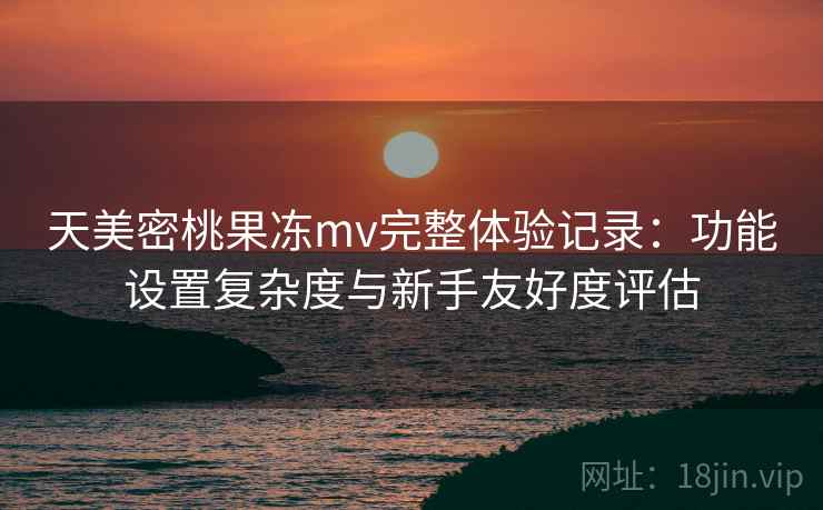 天美密桃果冻mv完整体验记录：功能设置复杂度与新手友好度评估
