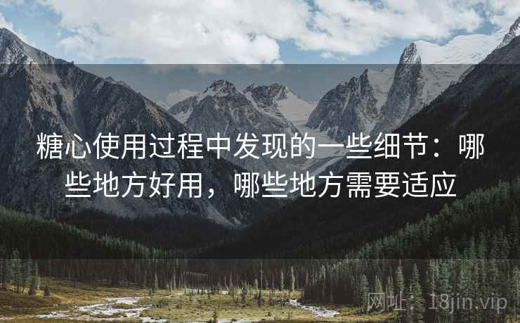 糖心使用过程中发现的一些细节:哪些地方好用,哪些地方需要适应 糖心使用过程中发现的一些细节:哪些地方好用,哪些地方需要适应