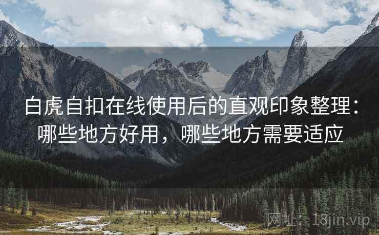 白虎自扣在线使用后的直观印象整理:哪些地方好用,哪些地方需要适应 白虎自扣在线使用后的直观印象整理:哪些地方好用,哪些地方需要适应