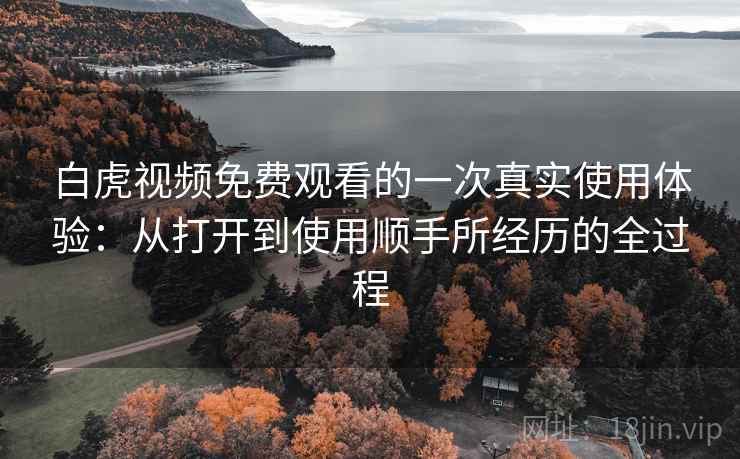 白虎视频免费观看的一次真实使用体验：从打开到使用顺手所经历的全过程